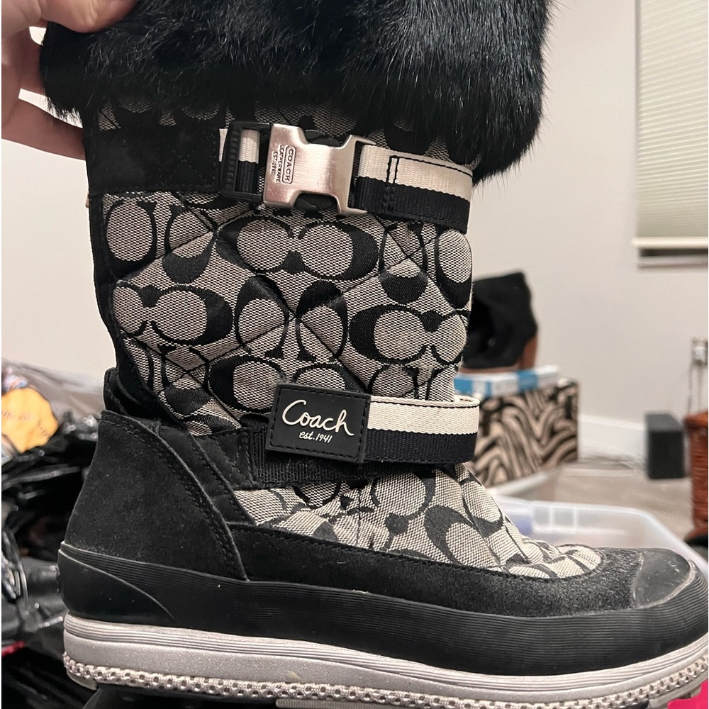 COACH FUR BOOTS